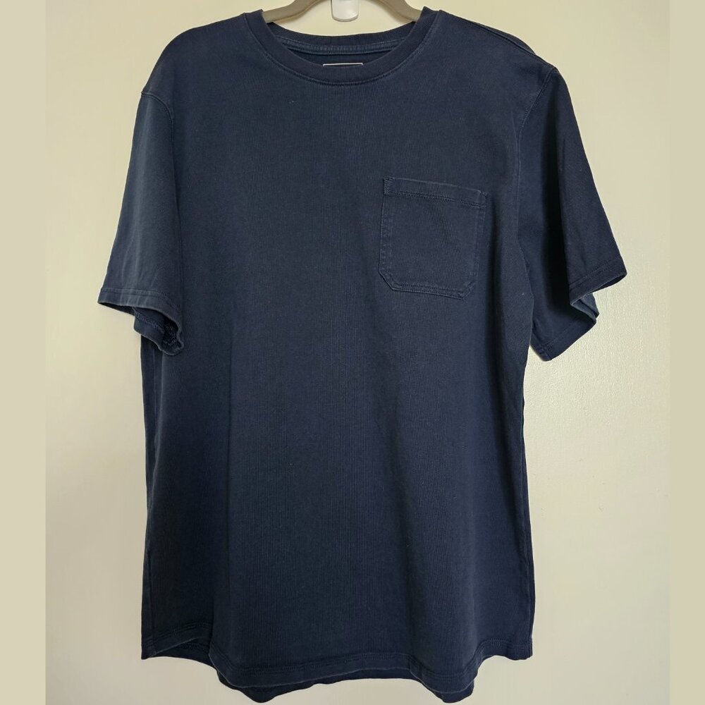 LL Bean Traditional Fit T-Shirt with Chest Pocket, M Tall, Navy